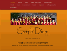 Tablet Screenshot of gospelcarpediem.de
